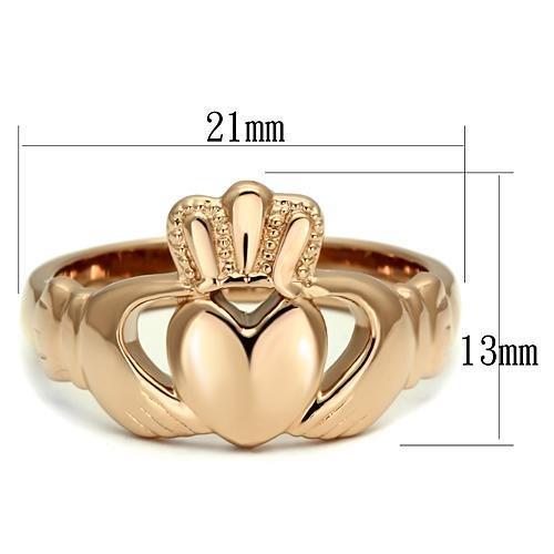 ETERNAL SPARKLES Women's Silver Claddagh Celtic Irish Fashion Comfort Statement Love Ring