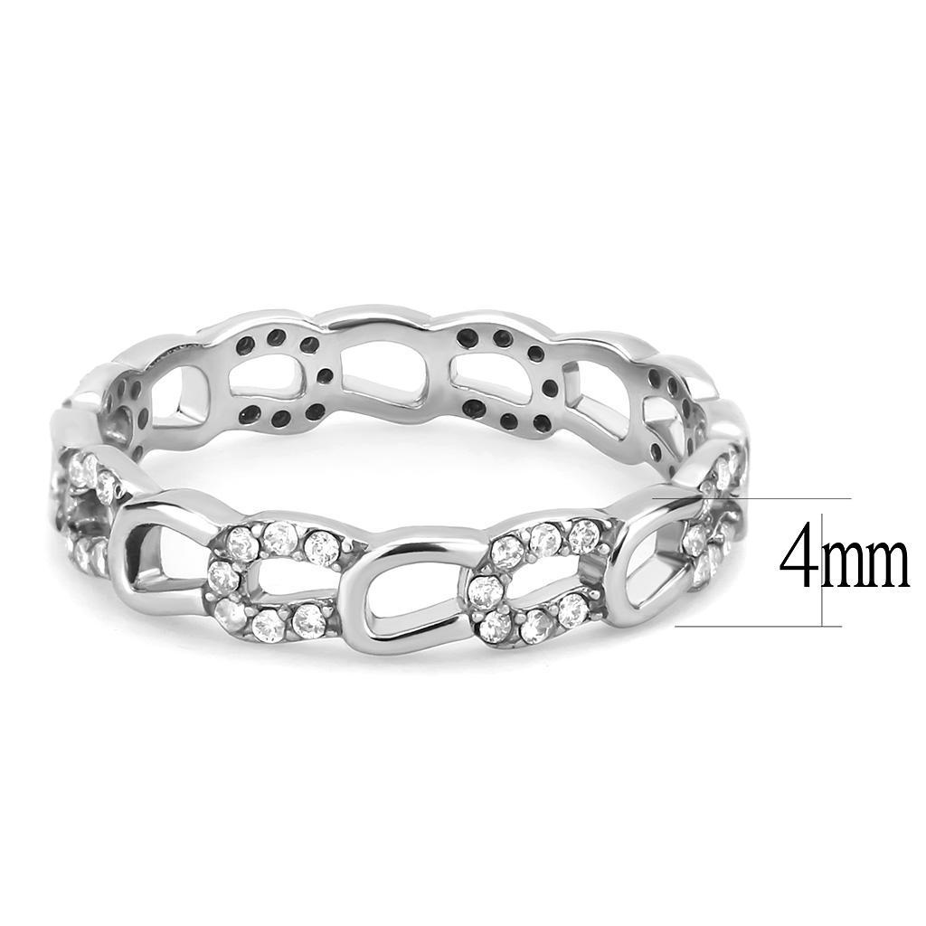 ETERNAL SPARKLES Women's Clear Pave CZ Horseshoe Equestrian Novelty Statement Fashion Ring