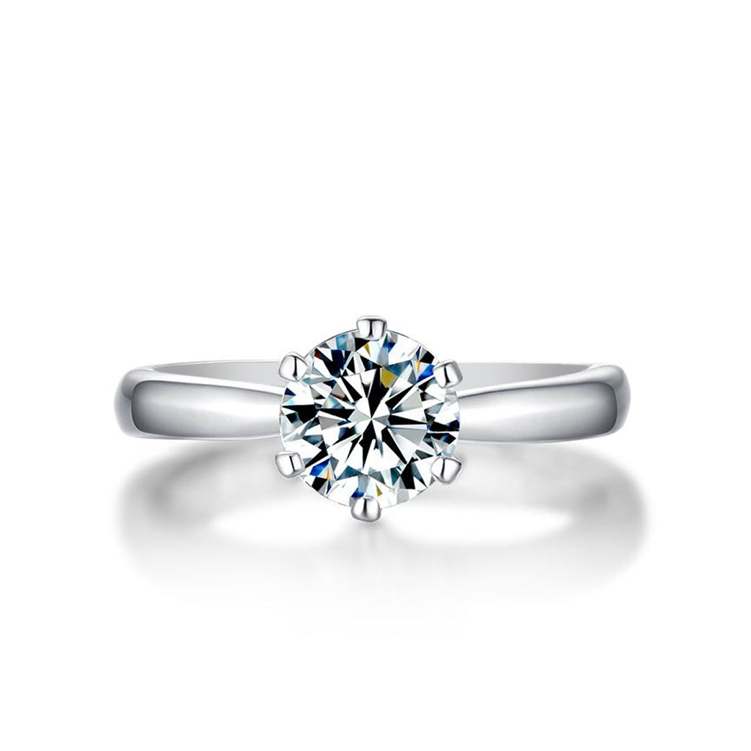 Quinn Star Moissanite 925 Sterling Silver Ring