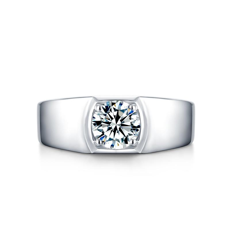 Dayton Men's Moissanite Ring in 925 Sterling Silver