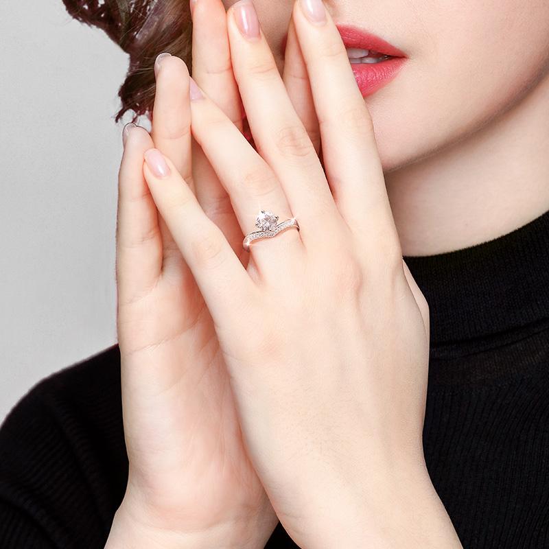 Mykonos Moissanite Ring in S925 Sterling Silver