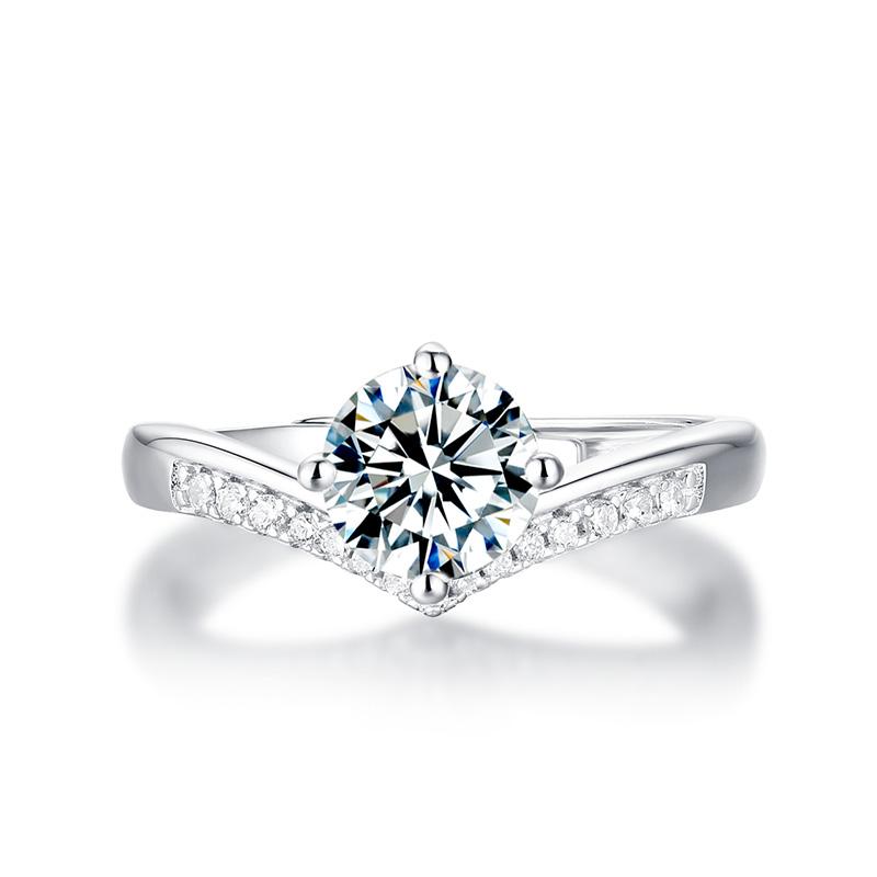 Mykonos Moissanite Ring in S925 Sterling Silver