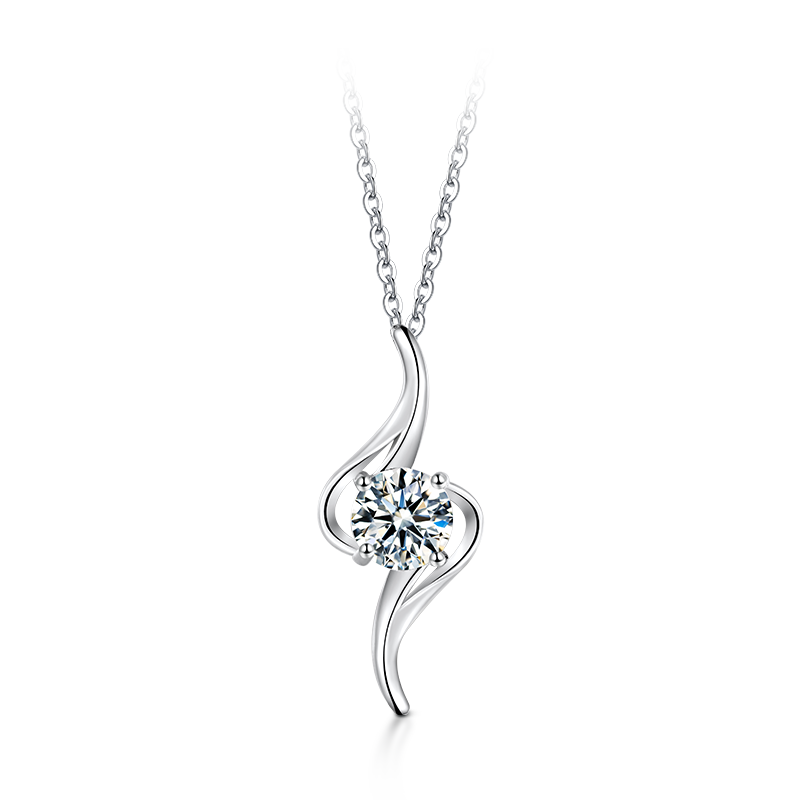 St. Tropez Moissanite Necklace in 925 Sterling Silver
