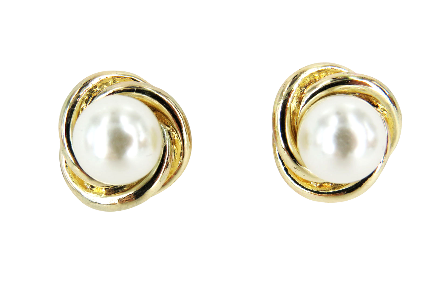 Vintage Faux Pearl Stud Earrings