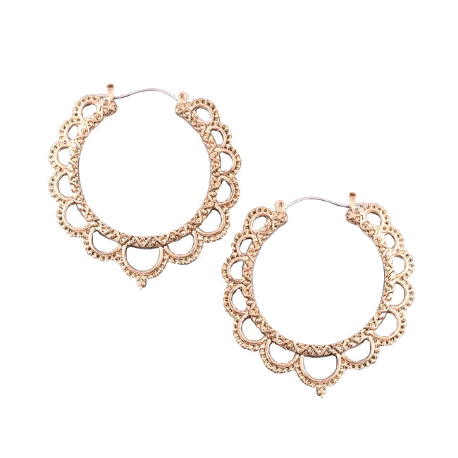 Victorian Cut Out Hoop Earrings