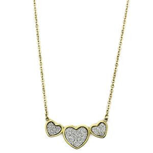 Triple Heart Pendant Necklace