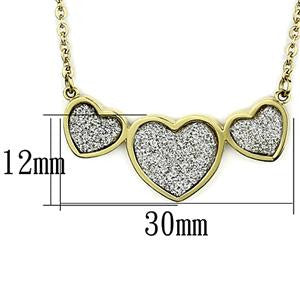 Triple Heart Pendant Necklace