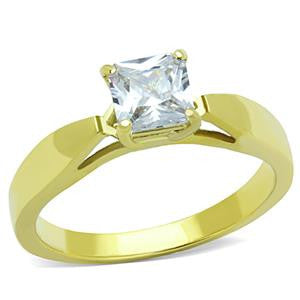 Yellow Gold Cubic Diamond Ring