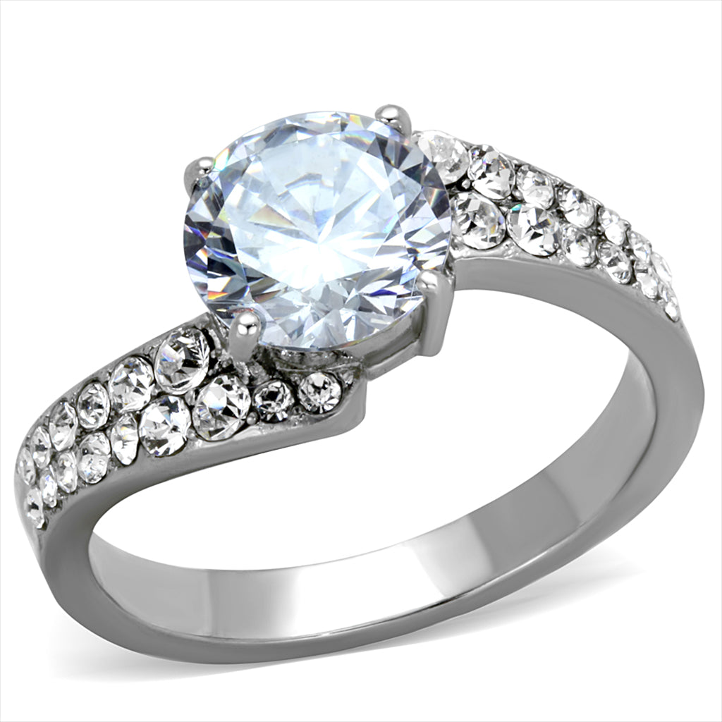 Radiant Brilliant Round CZ Pave Fashion Ring