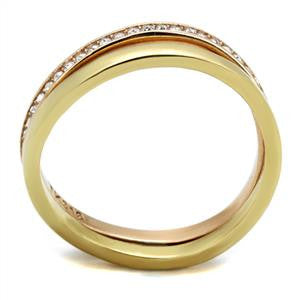 Two Toned Crystal Ring