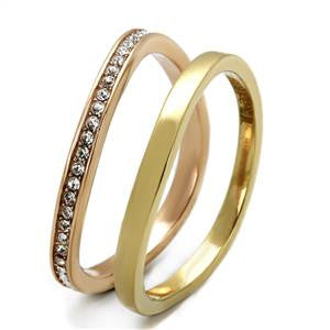 Two Toned Crystal Ring