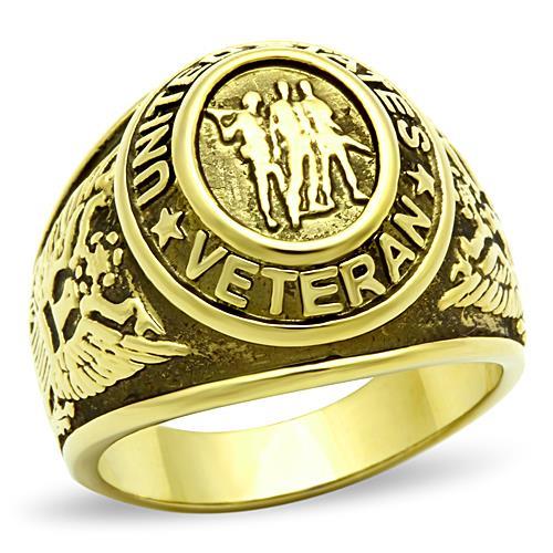 Men's Stainless Steel United States Veteran Military Ring