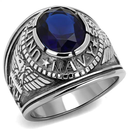 Men's Stainless Steel United States Navy Military Ring