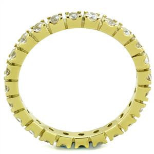 Yellow Gold Crystal Eternity Ring