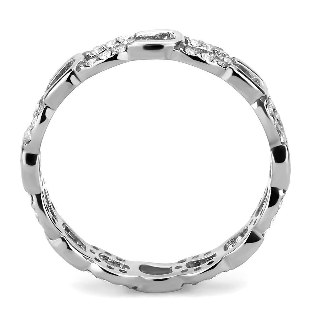ETERNAL SPARKLES Women's Clear Pave CZ Horseshoe Equestrian Novelty Statement Fashion Ring
