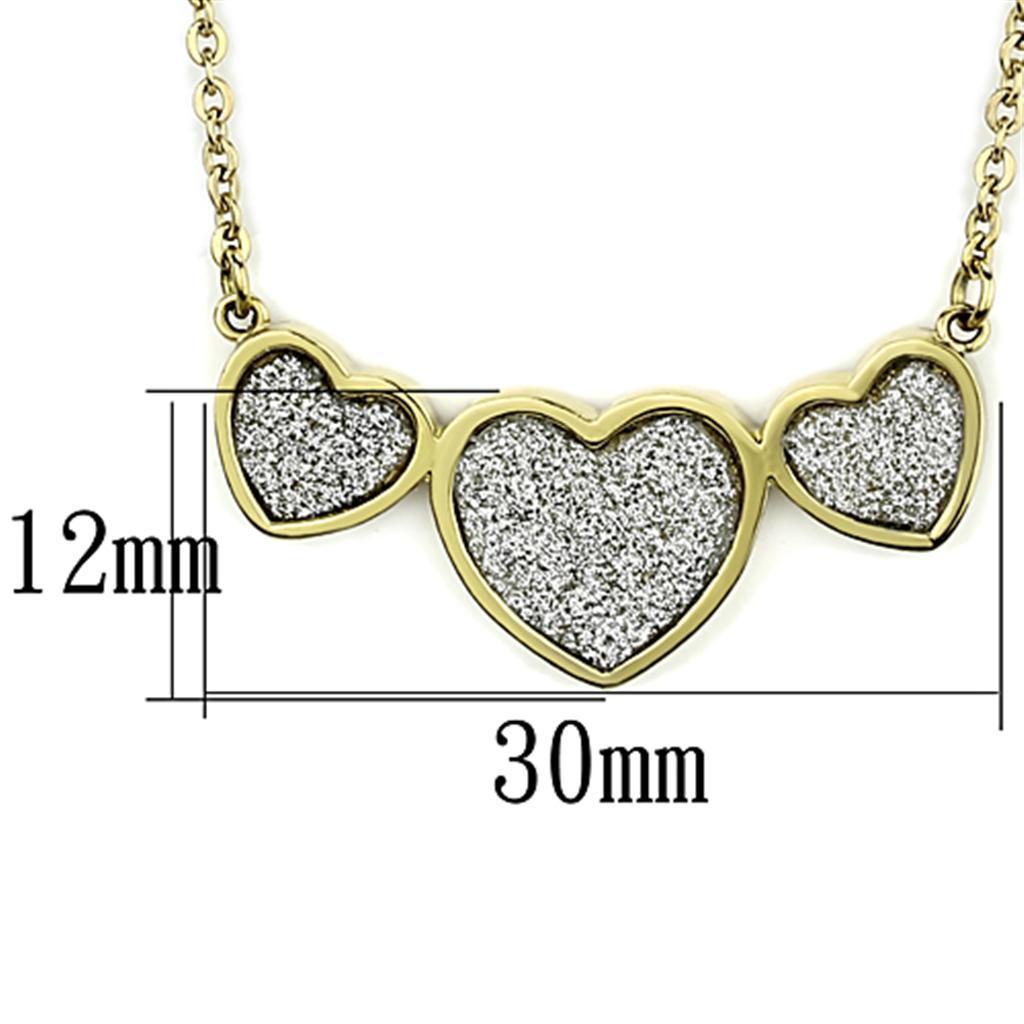 TK1127 - IP Gold(Ion Plating) Stainless Steel Necklace with No Stone