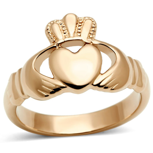 ETERNAL SPARKLES Women's Silver Claddagh Celtic Irish Fashion Comfort Statement Love Ring