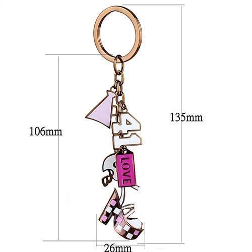 TK2717 - IP Coffee light Stainless Steel Key Ring with Epoxy  in Multi Color