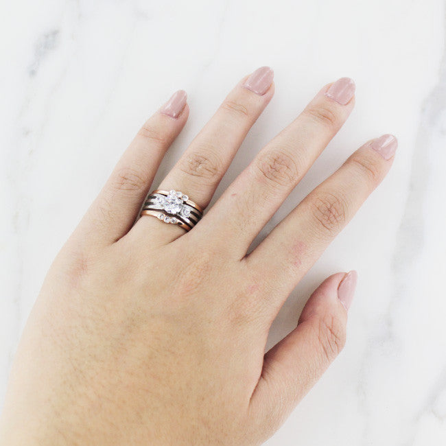 Two Tone Rose Gold Statement Ring