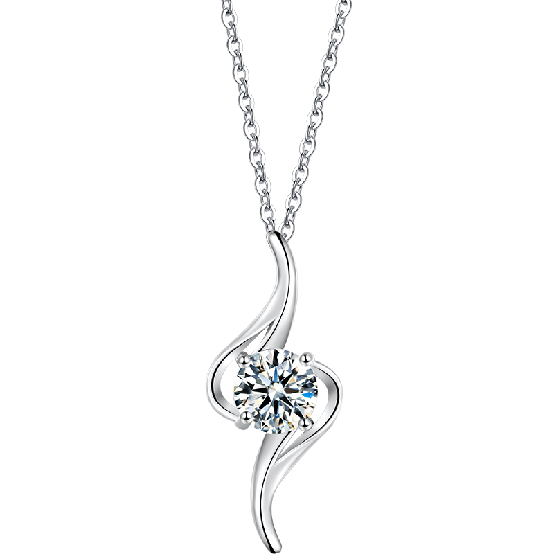 St. Tropez Moissanite Necklace in 925 Sterling Silver