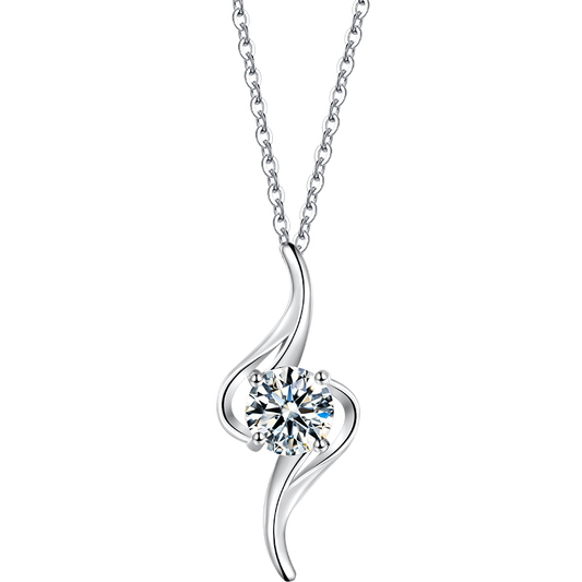 St. Tropez Moissanite Necklace in 925 Sterling Silver