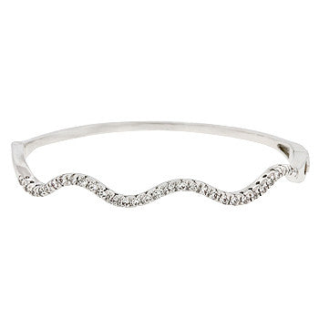 ZigZag Pave CZ Bangle Bracelet