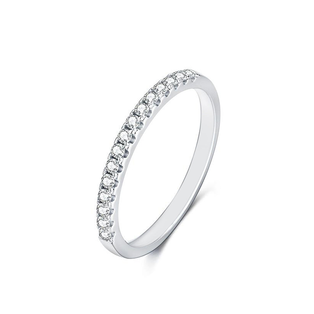 Milan Pave Moissanite Stackable Ring