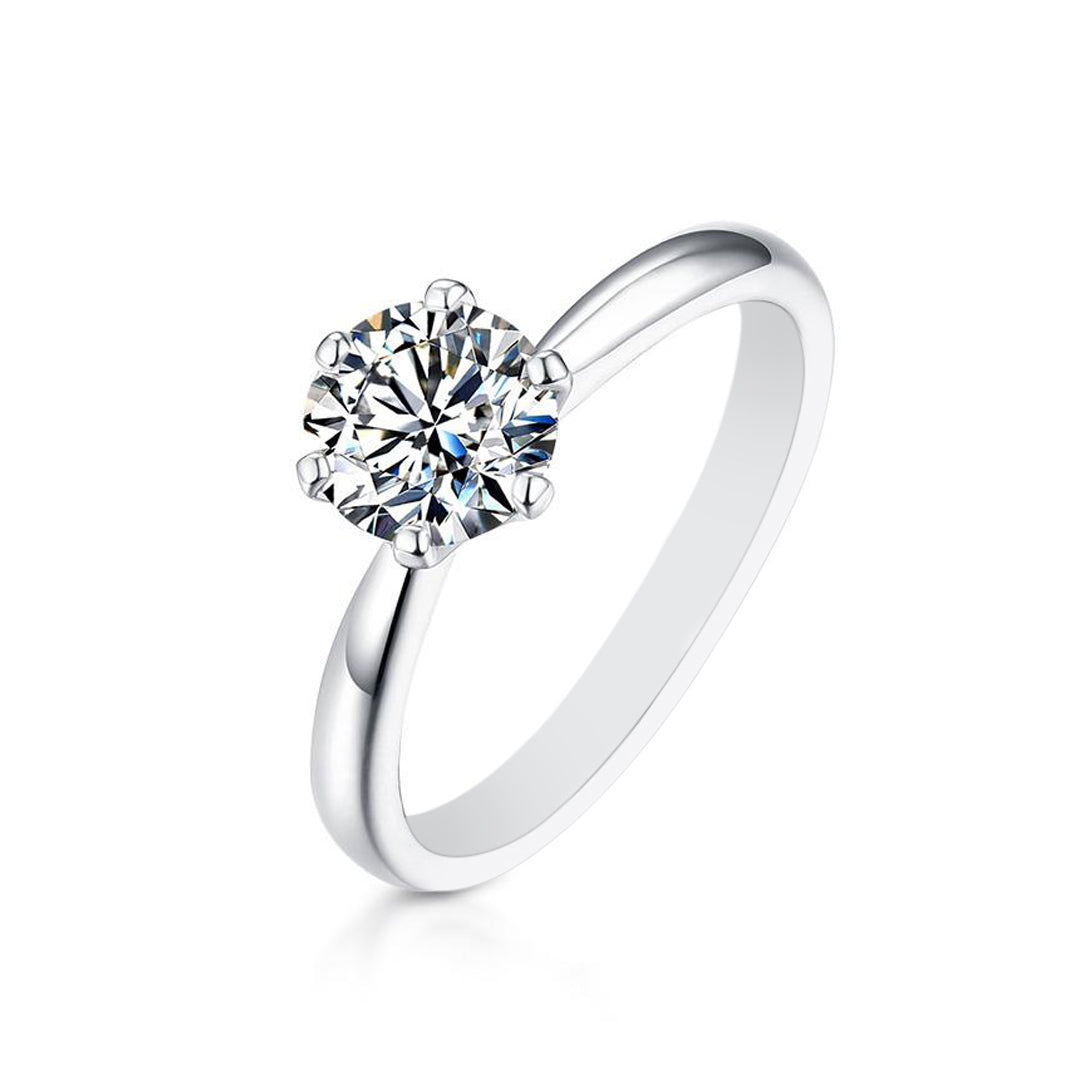 Quinn Star Moissanite 925 Sterling Silver Ring