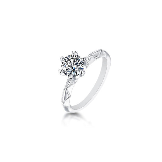 Edith Moissanite Ring in S925 Sterling Silver