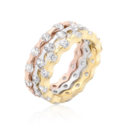 18k Gold Plated Eternity Rings