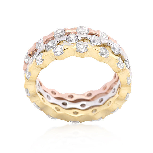 18k Gold Plated Eternity Rings