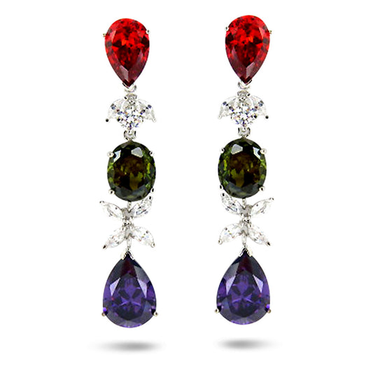 Angela's Multi CZ Drop Earrings