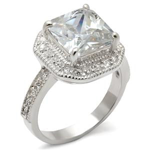 Princess Sterling Silver CZ Ring