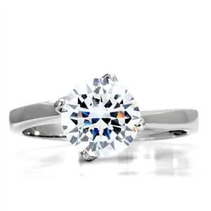 4ct. Round CZ Solitaire Ring