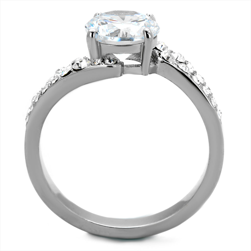 Radiant Brilliant Round CZ Pave Fashion Ring