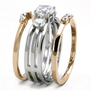 Two Tone Rose Gold Statement Ring
