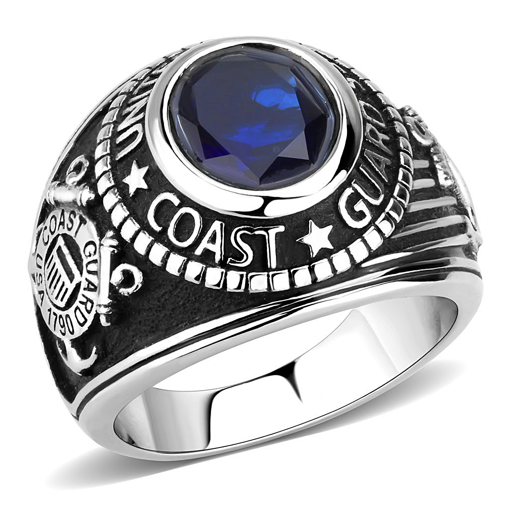 Men's Stainless Steel United States Coast Guard Military Ring