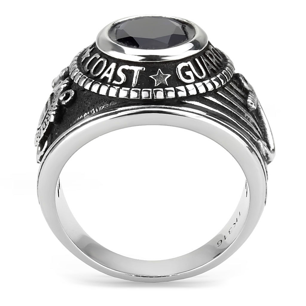 Men's Stainless Steel United States Coast Guard Military Ring