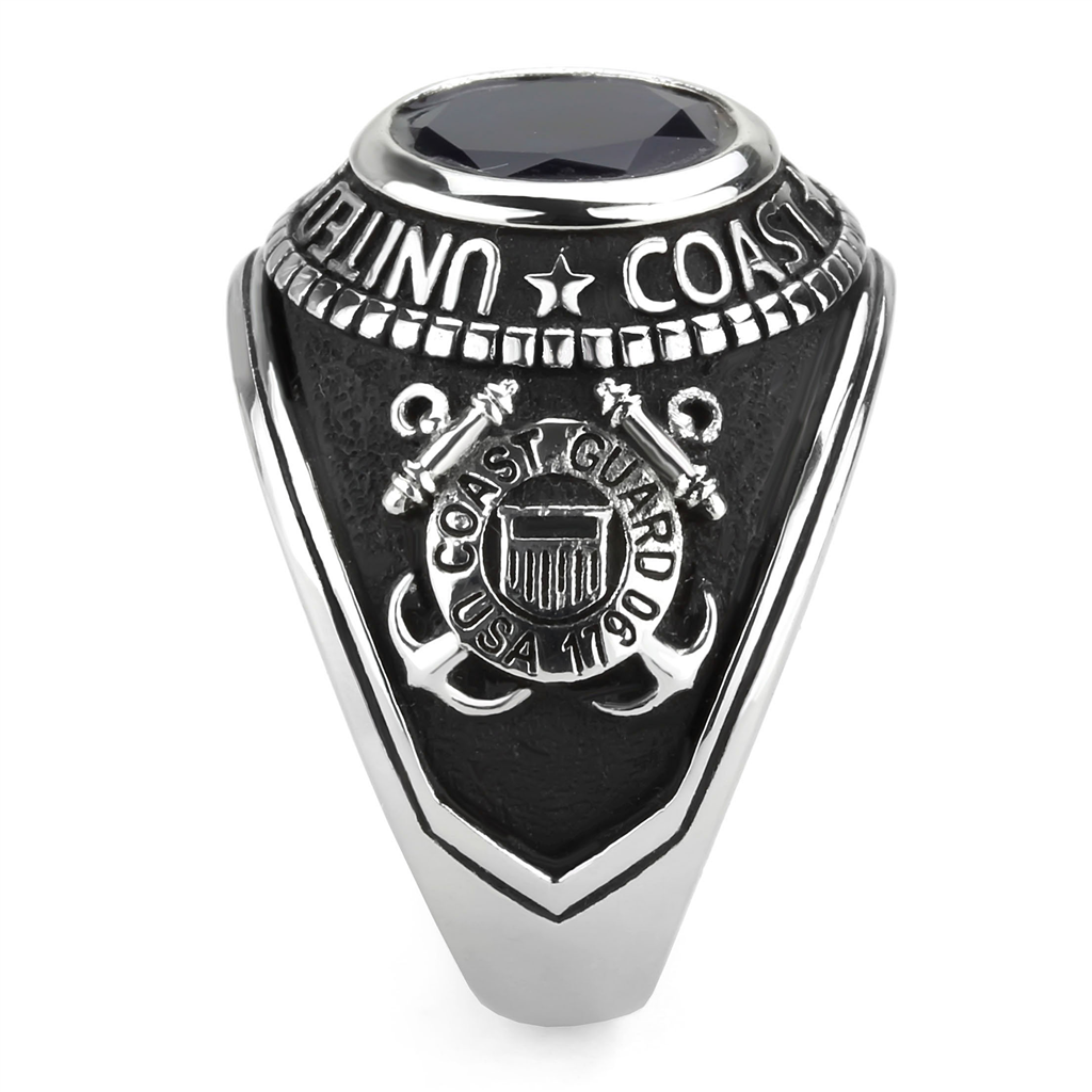 Men's Stainless Steel United States Coast Guard Military Ring