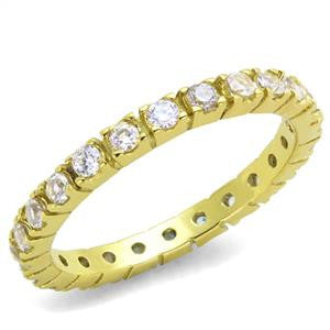 Yellow Gold Crystal Eternity Ring
